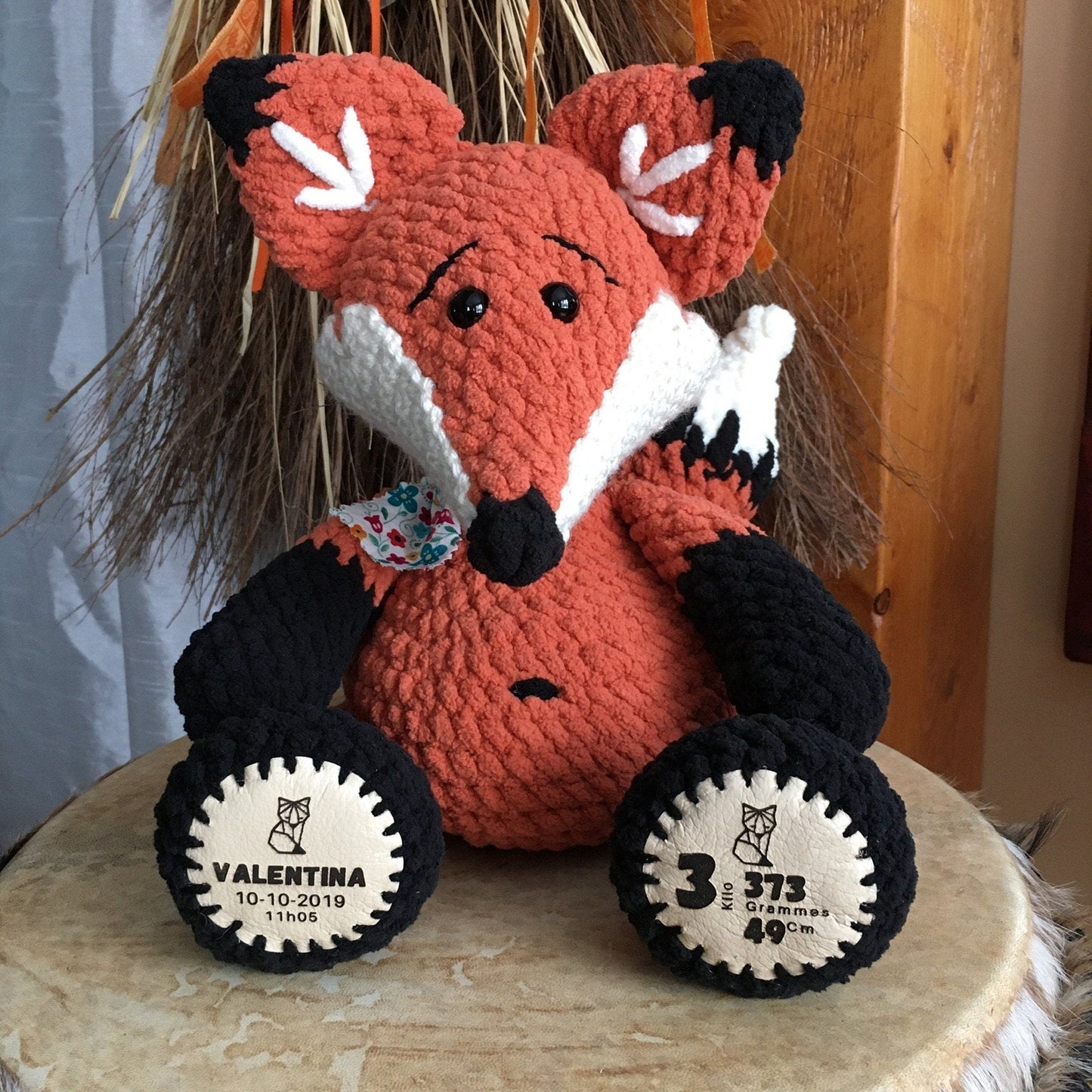 *Michel the FOX, can be personalized at birth plushies