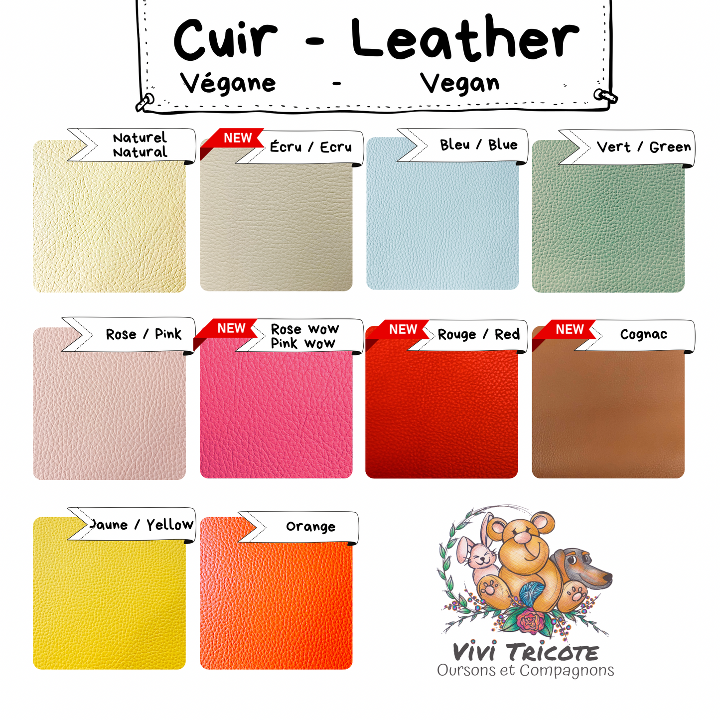 BIRTH TAGS - VEGAN Leather