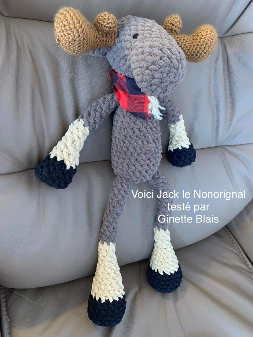 Jack le Nonorignal / the Moomoose - CROCHET PATTERN to download, French or English PDF