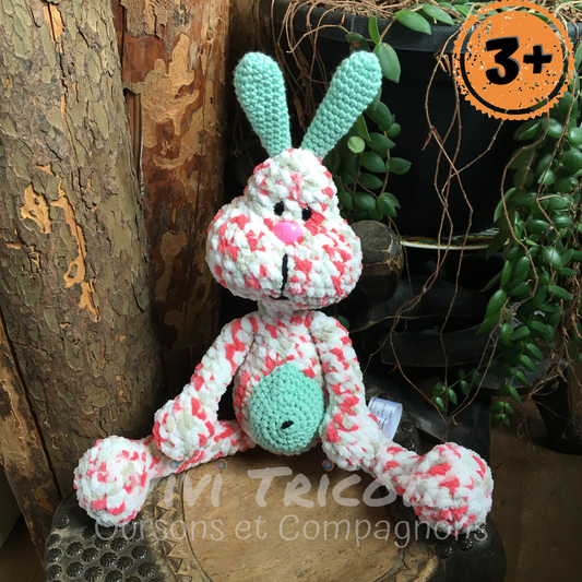 *Perlin Pinpin The Rabbit Squeeze-It - Flash Pink Mix