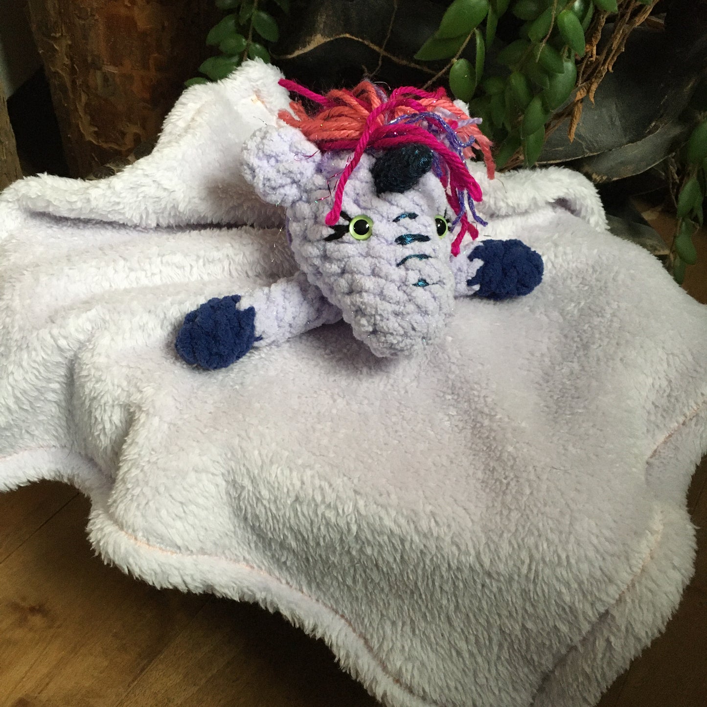 UNICORN RATTLE Soft toy (Softie-blankie) (871)