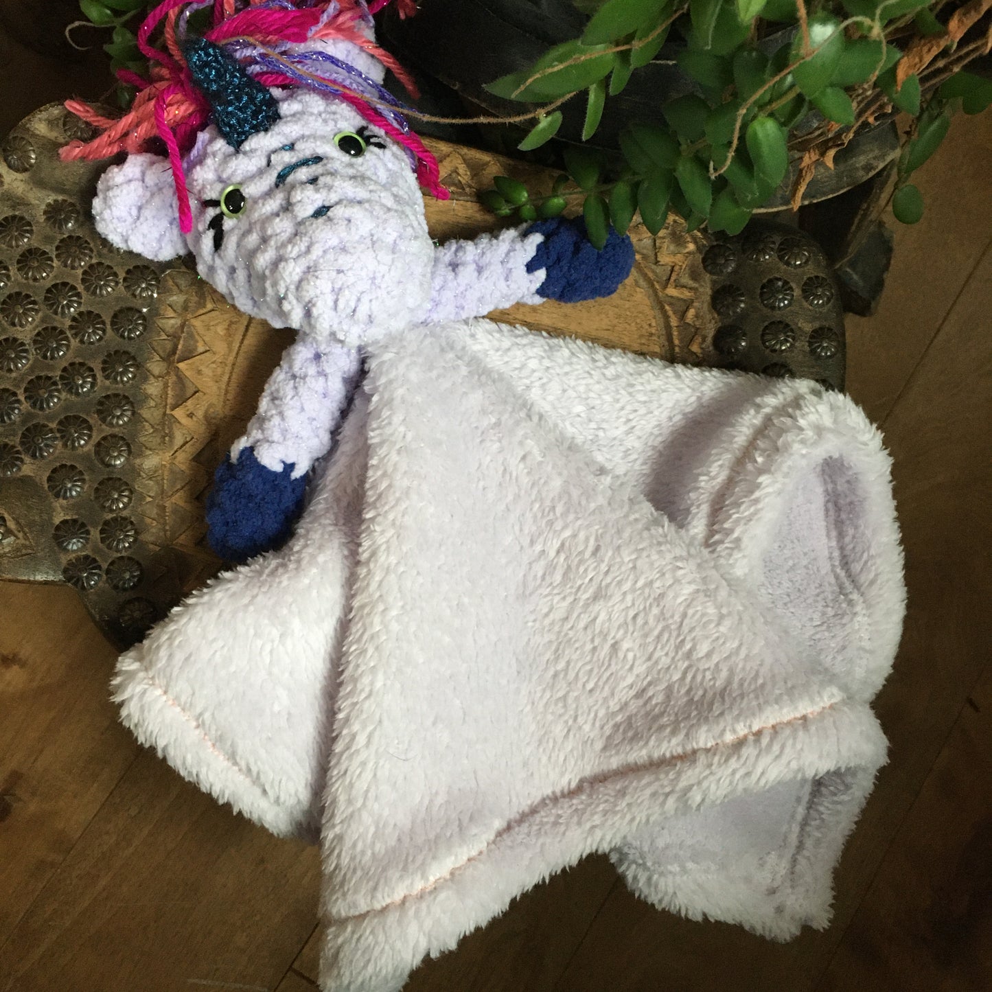 UNICORN RATTLE Soft toy (Softie-blankie) (871)