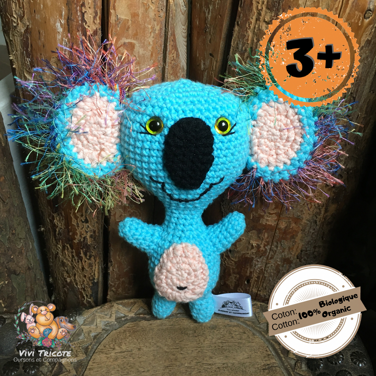 The Koa-Lala, Koala plush, 100% organic cotton