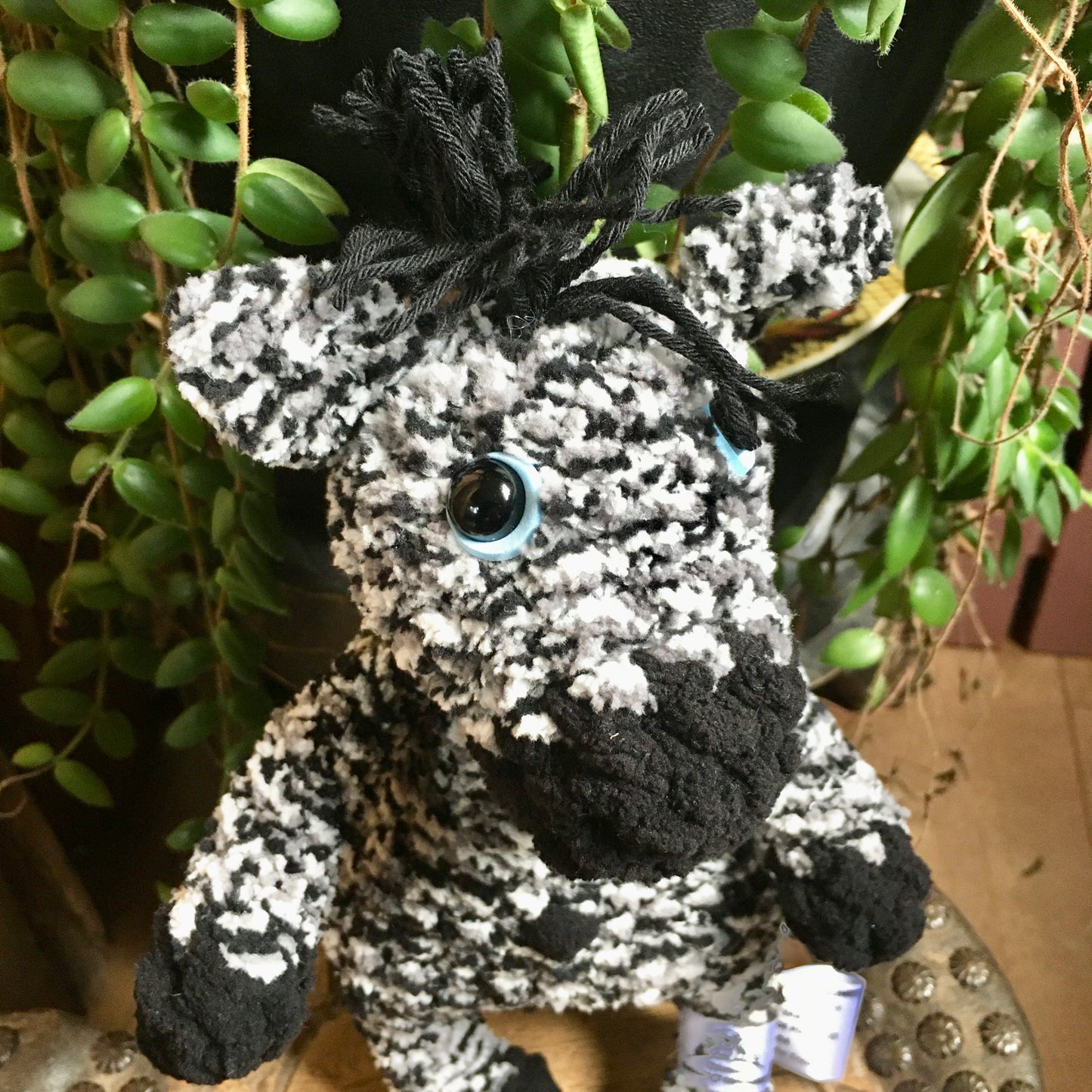 The little zebra with blue eyes, ideal as a birth or birthday gift