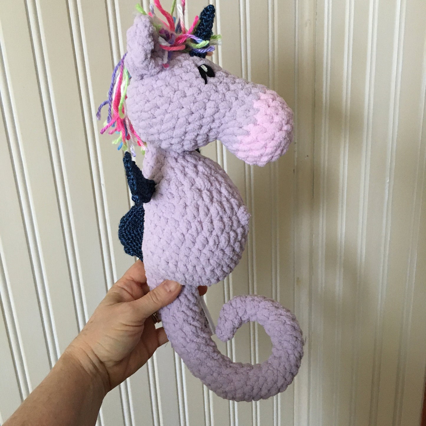 Lilicorne La Petit Unicorn des Mer, crochet pattern to download, French and English PDF