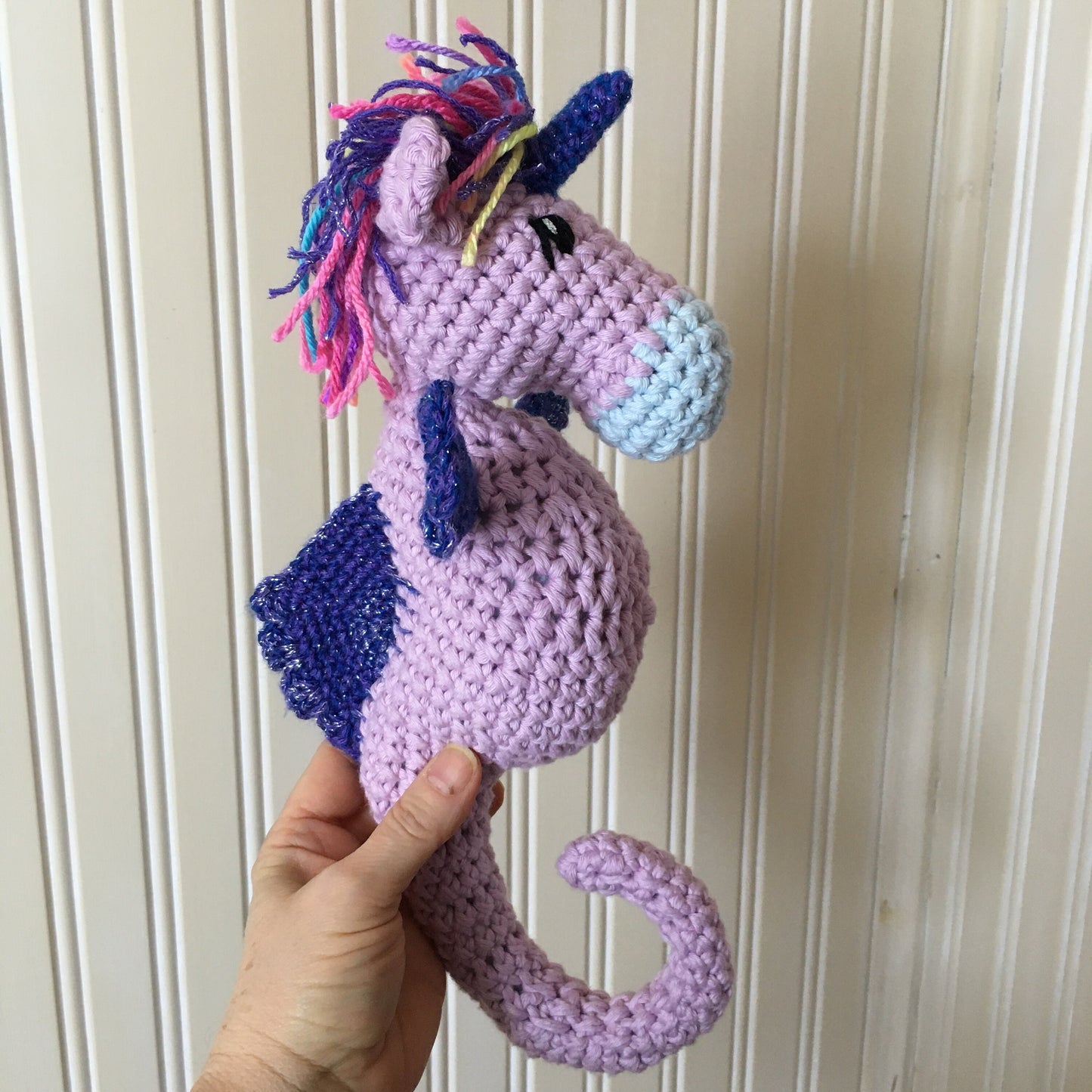 Lilicorne the little unicorn of the seas, cotton 100% organic