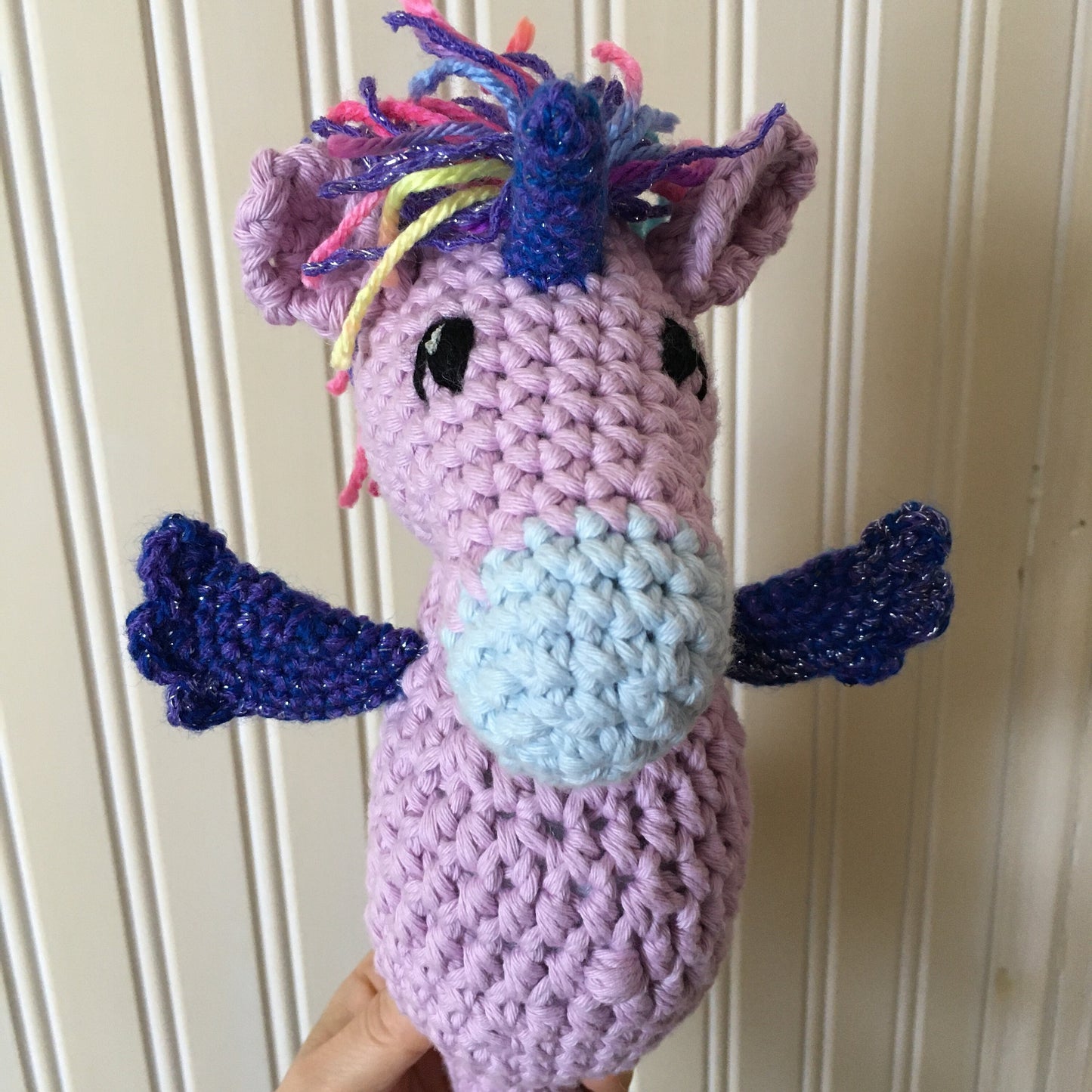 Lilicorne the little unicorn of the seas, cotton 100% organic