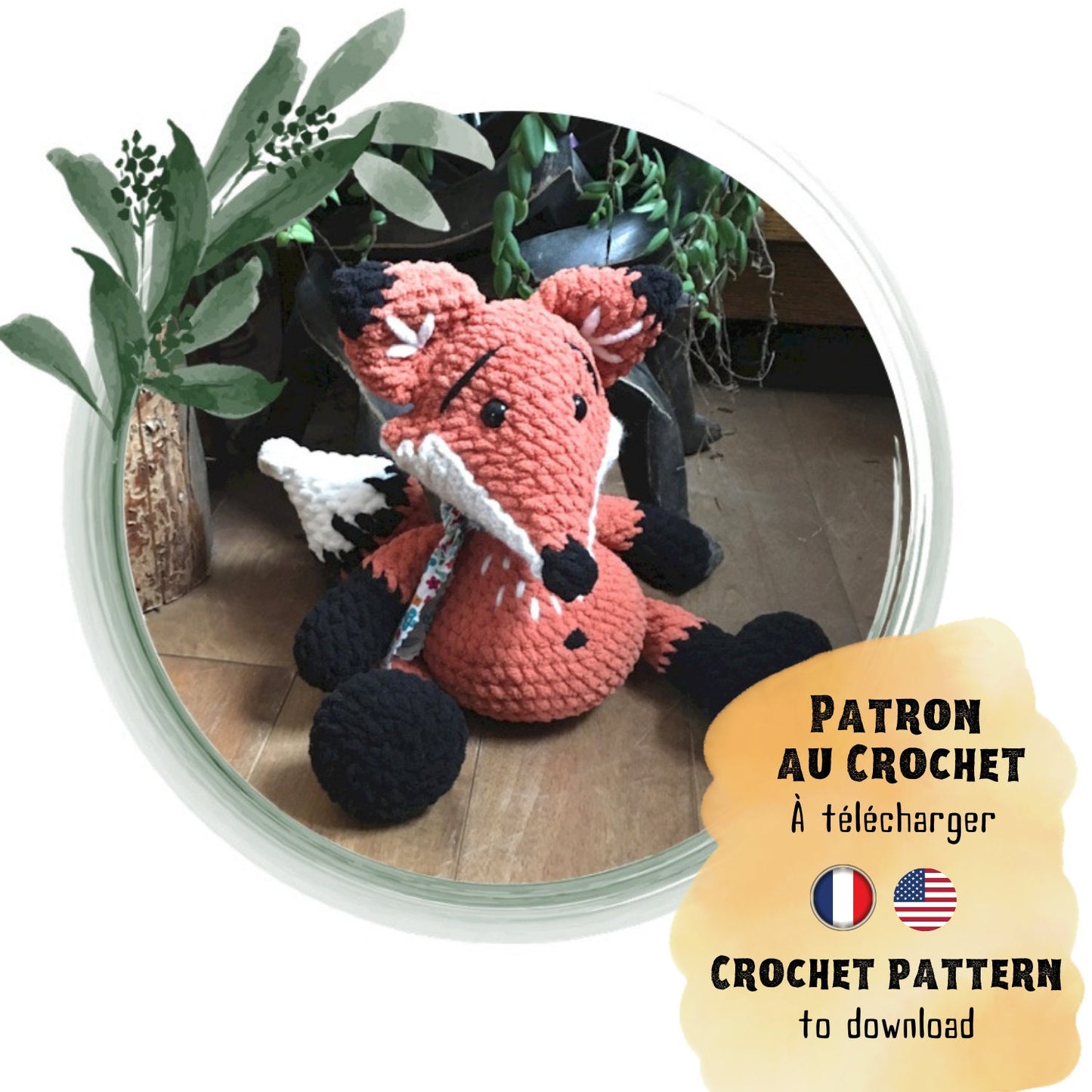 Michel Le Renard, crochet boss to download, French and English PDF